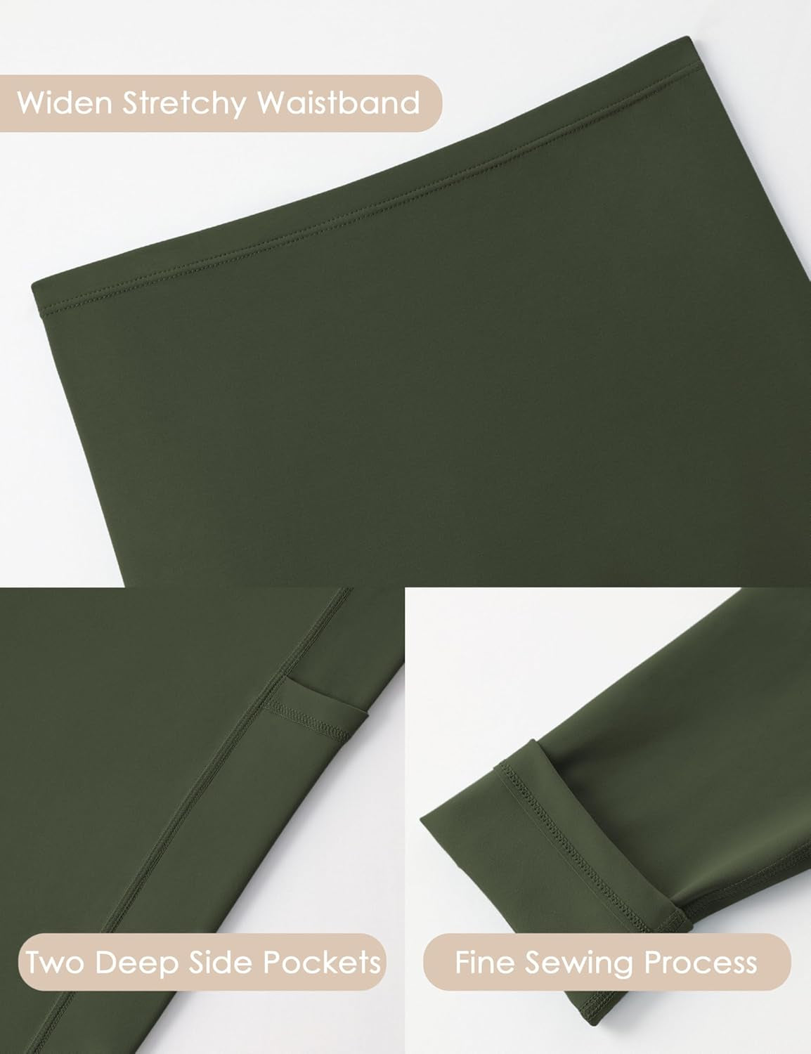 Women'S Maternity Workout Leggings over the Belly Pregnancy Yoga Pants with Pockets Soft Activewear Work Pants