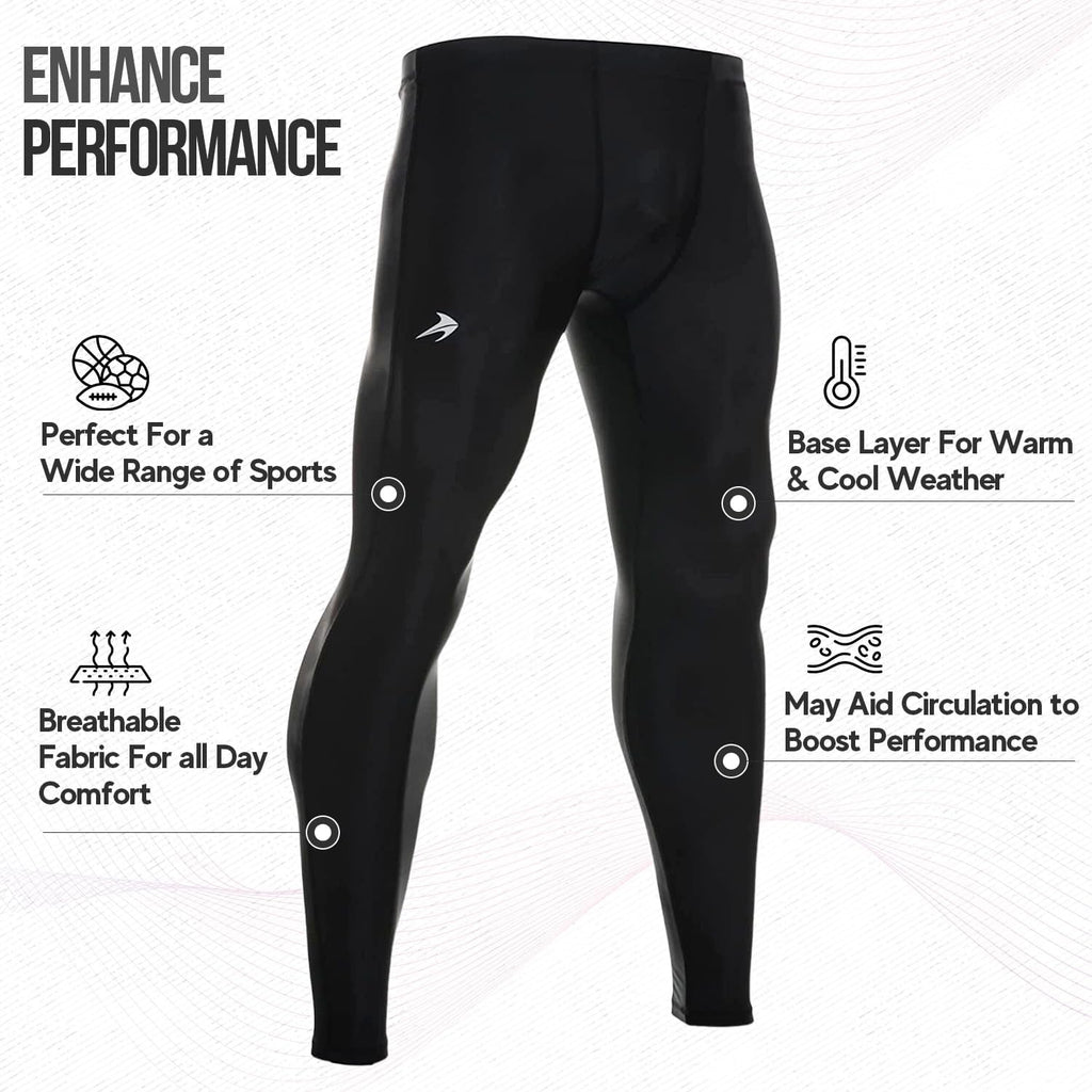 Men'S Compression Pants for Workout, Sports|Base Layer Running Tights Leggings