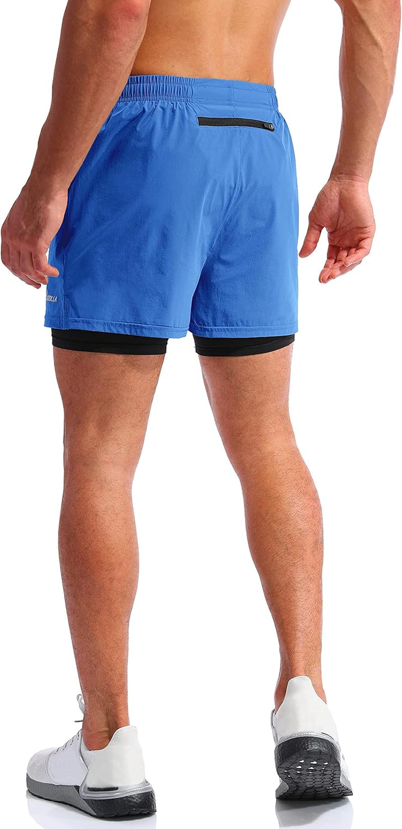 Men’S 2 in 1 Running Shorts 5"/7" Quick Dry Gym Athletic Workout Shorts for Men with Phone Pockets