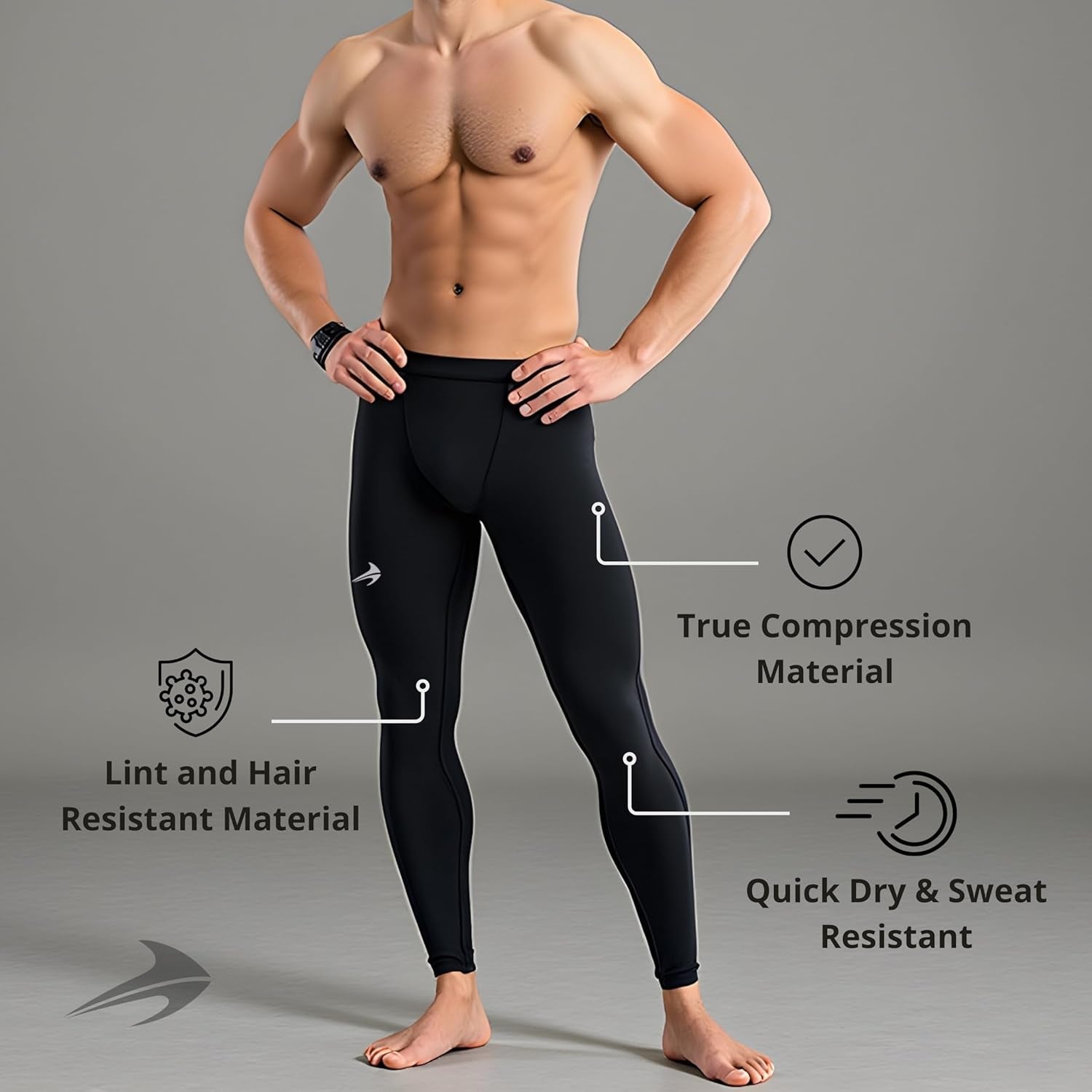 Men'S Compression Pants for Workout, Sports|Base Layer Running Tights Leggings