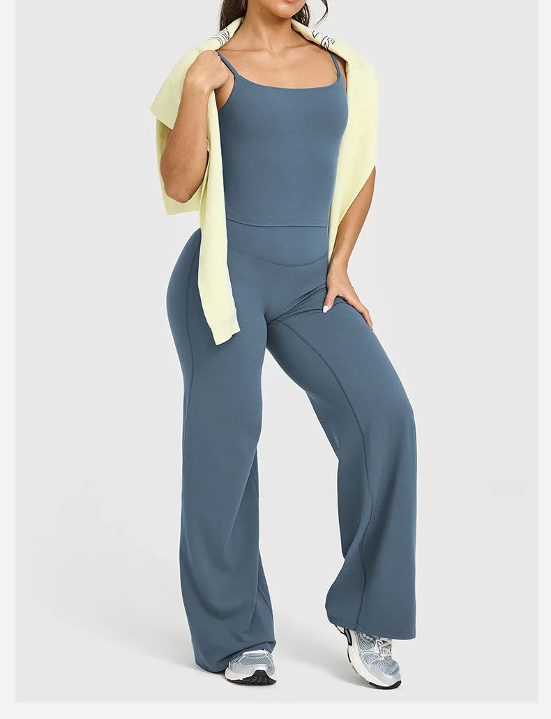 Casual Sports Fitness Straight-Leg Pants for Women Soft Breathable without Awkward Leggings Ties Yoga Wide-Leg Sports Pants