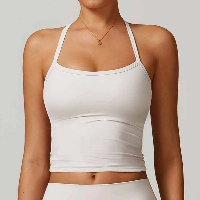 LuxeFlex Cami Tank – Seamless Spaghetti Strap Crop Top