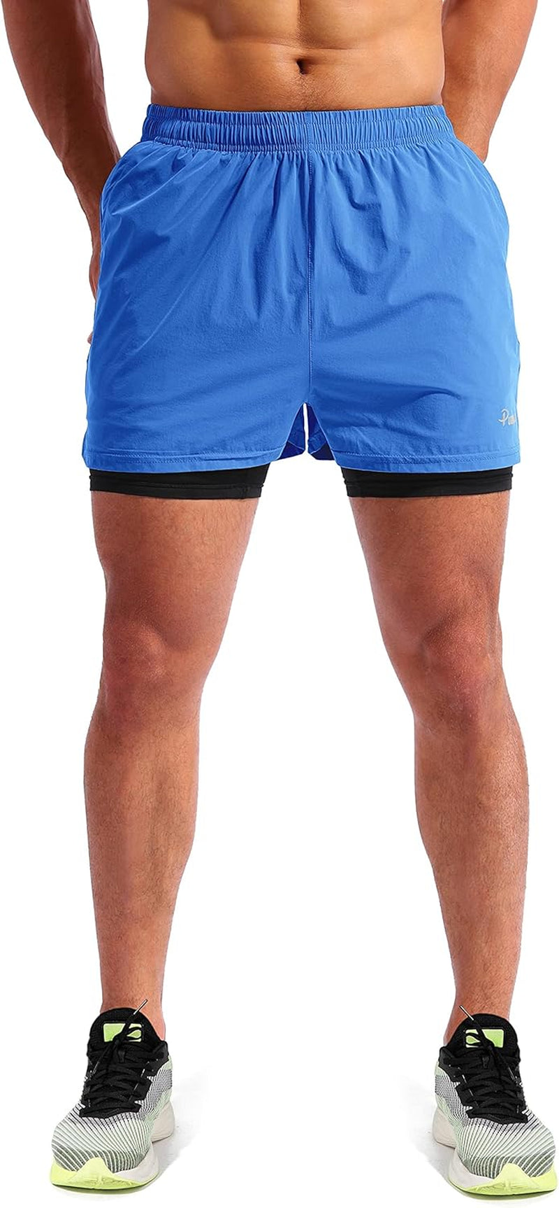 Men’S 2 in 1 Running Shorts 5"/7" Quick Dry Gym Athletic Workout Shorts for Men with Phone Pockets