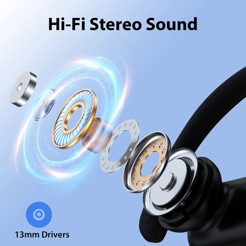 Wireless Earbuds Bluetooth Headphone Sport, Bluetooth 5.4 Earbud, 72Hrs Earphone with Earhook, Noise Cancelling Mic, IP7 Waterproof Headset for Workout/Running