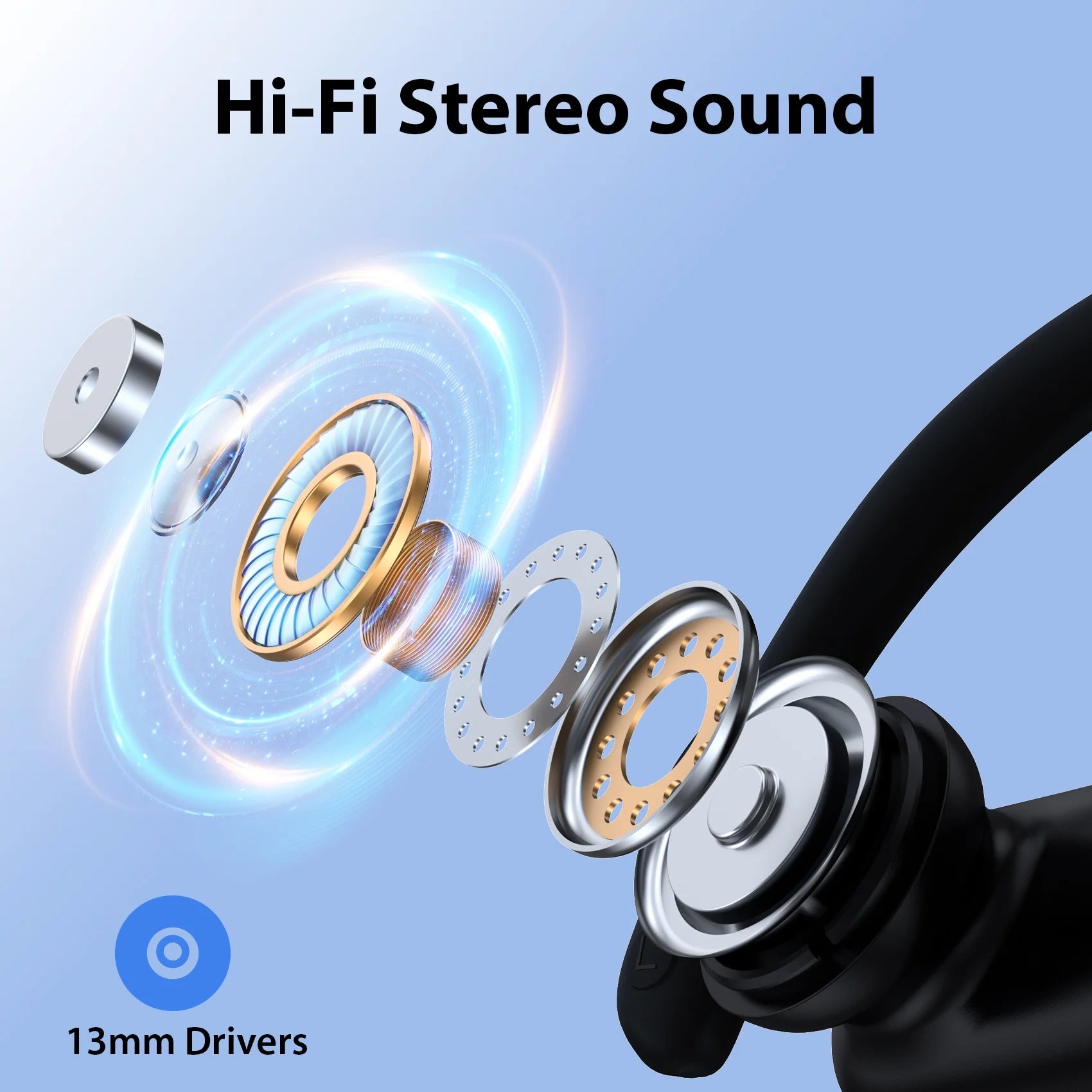 Wireless Earbuds Bluetooth Headphone Sport, Bluetooth 5.4 Earbud, 72Hrs Earphone with Earhook, Noise Cancelling Mic, IP7 Waterproof Headset for Workout/Running